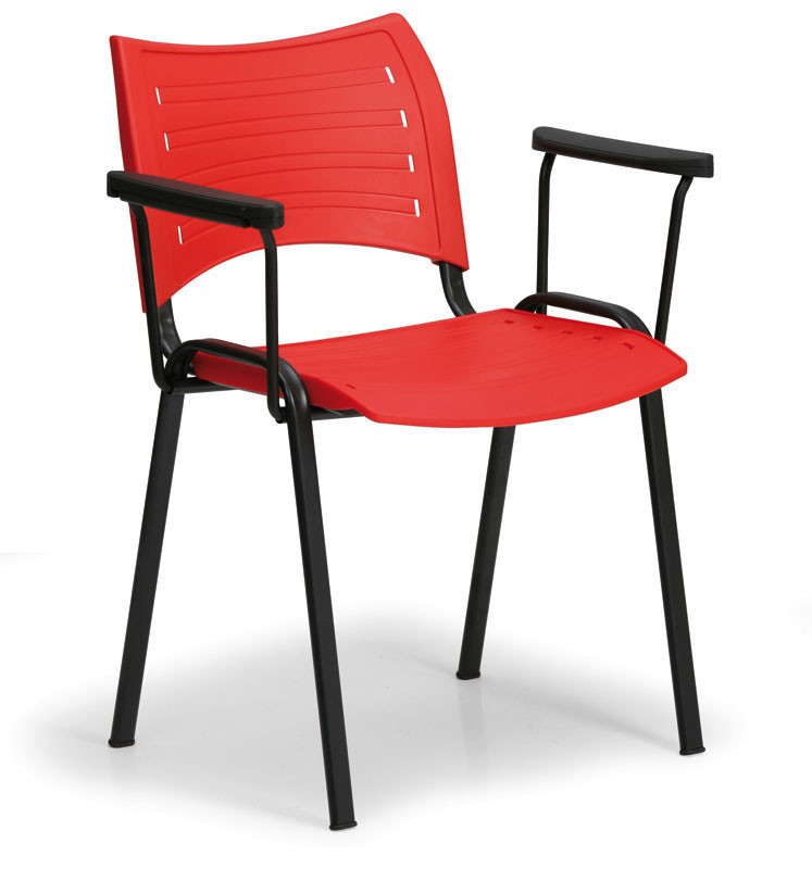 Konfereční plastová židle SMART s područkami