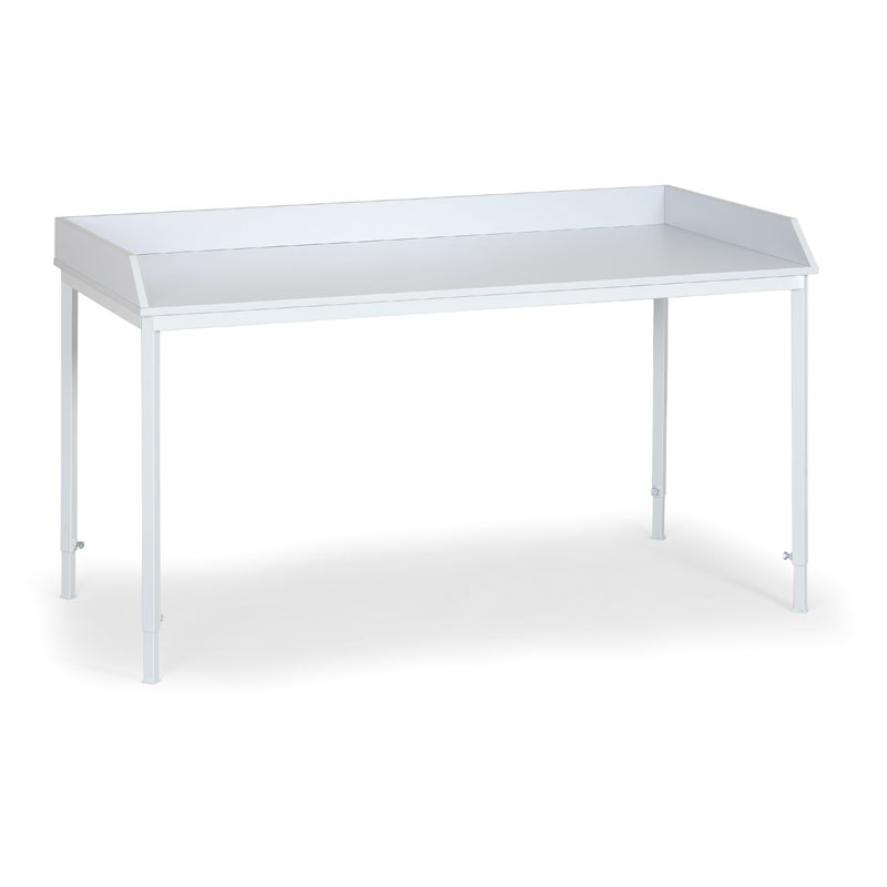 Stůl se stavitelnými nohami 120x80 cm, nohy šedé / deska šedá