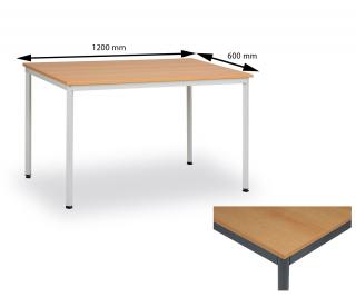 Jídelní stůl 120x60 cm, nohy tmavě šedé / deska buk
